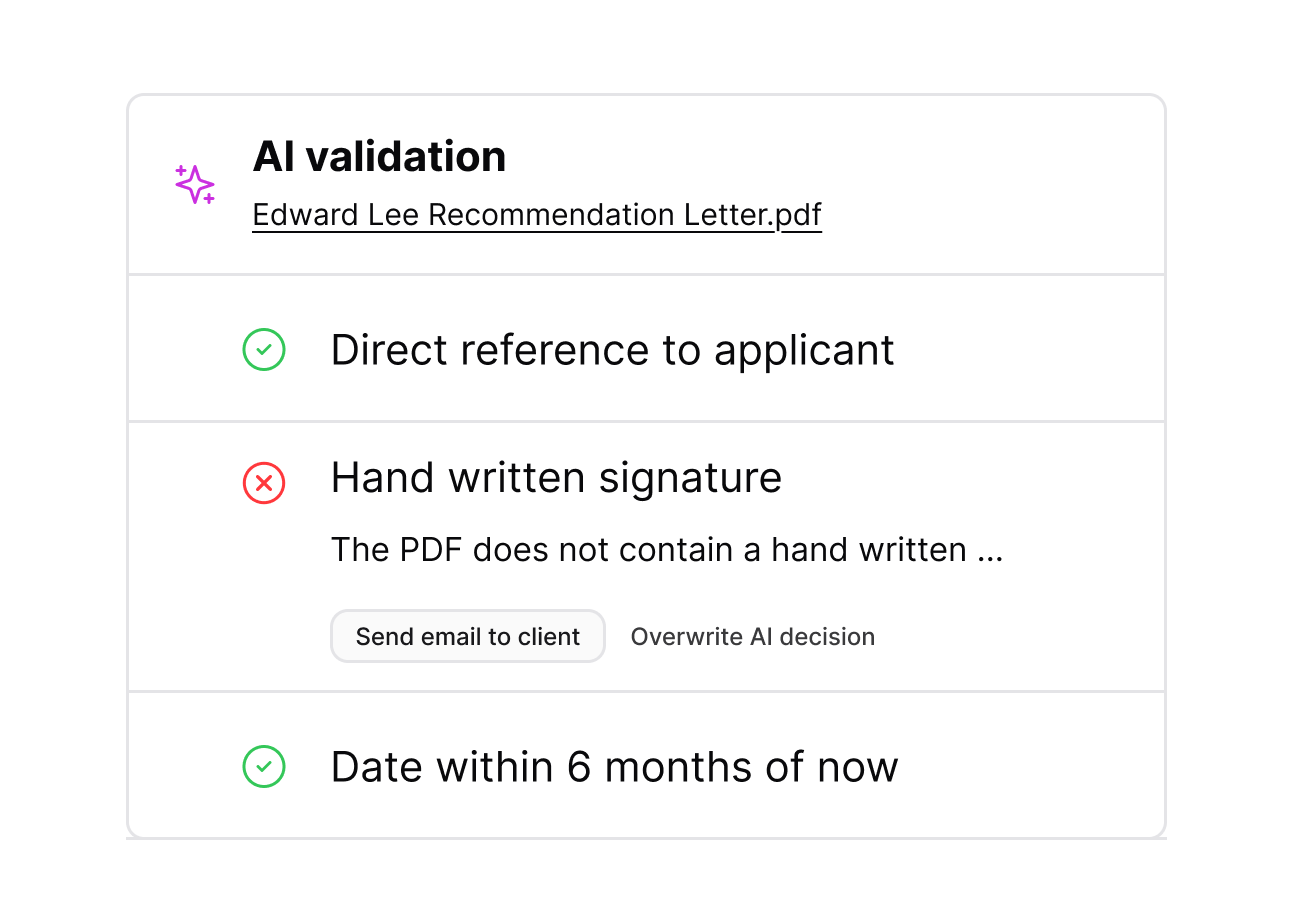 AI document validation